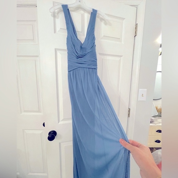 NWT David’s Bridal Lovely Blue Dress / gown Size 8 - Picture 1 of 8